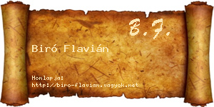 Biró Flavián névjegykártya